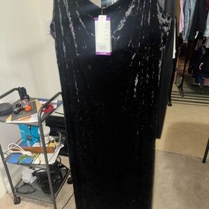 Jessica Simpson Black Velvet Maxi Dress